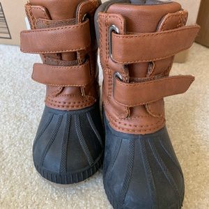 Toddler boy duck boots, worn once